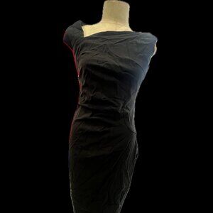 Black MUXXN Cap Sleeve Midi Dress